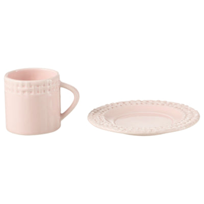 J-Line kop en schotel roze 175 ml | 12 stuks