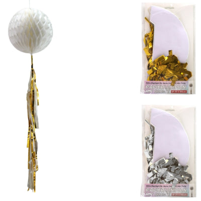 Lampion met kwast 80 cm 2 assorti | 24 stuks