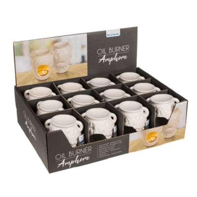 Out of the Blue waxbrander kruik wit 11 cm | 12 stuks