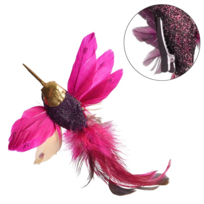 Kolibrie op clip fuchsia 19 cm | 24 stuks