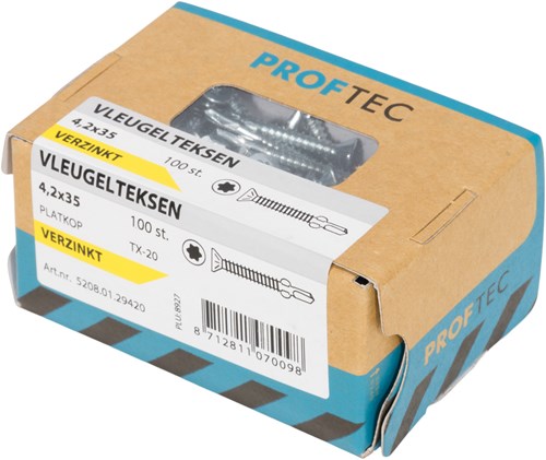Proftec Spaanplaatschroef 6.0x120 70 torx