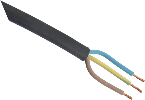 Q-Link rubbel kabel | glad | 3 x 2.5 mm² | 10 m | zwart - 03.006.68