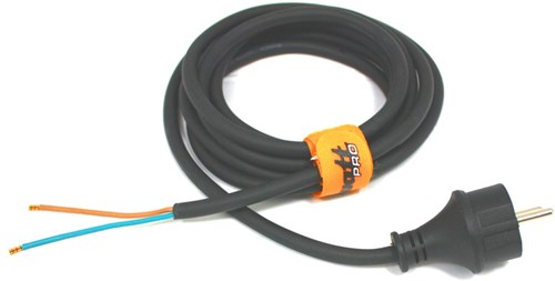 QwattPro aansluitsnoer klas.ii 5m 2x1,0 h07rn-f ip44 10a - 2510030 - 2510030