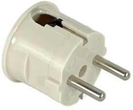 Enzo Randaarde stekker haaks bakeliet mk wit - 6140594