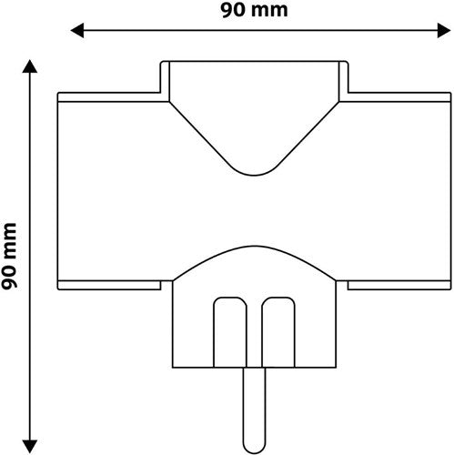 Enzo Randaarde stekkeradapter 3-voudig t-model wit - 6175914