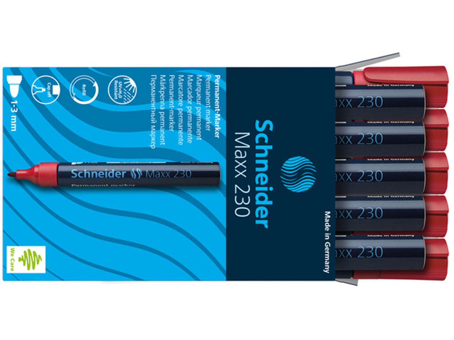 Schneider Marker permanent 230 rond rood 10st