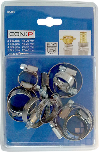CON:P set spanringen (mix 10 stuks) rvs - sa166