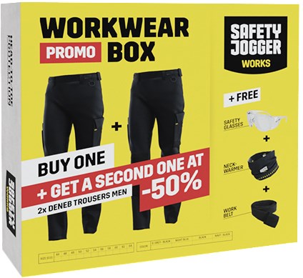 Safety Jogger werkkledingbox deneb | zwart | maat 54 - s40200540