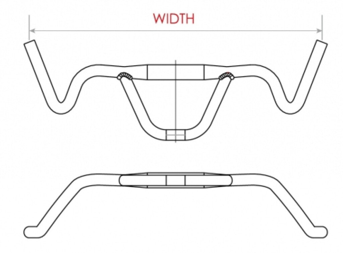 Satori Stuur mtb firebird ø31.8mm 440mm - mat zwart