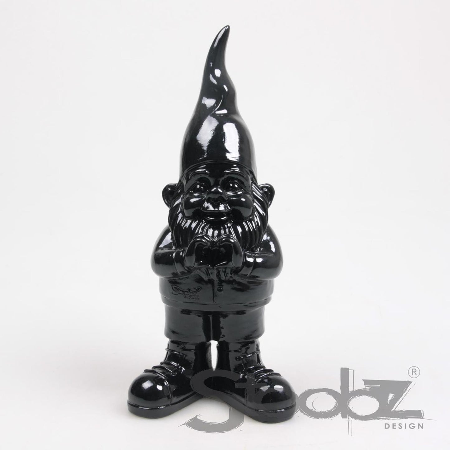 Stoobz Design Stoobz kabouter hart zwart 29.5cm