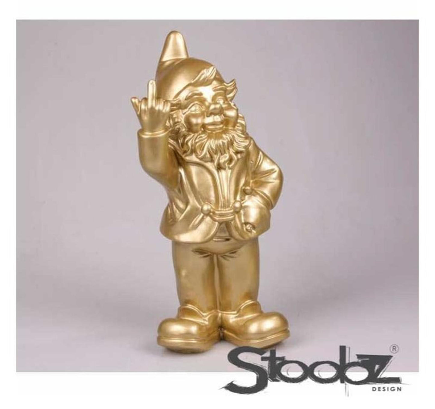 Stoobz Design Stoobz kabouter f*ck you goud 20cm
