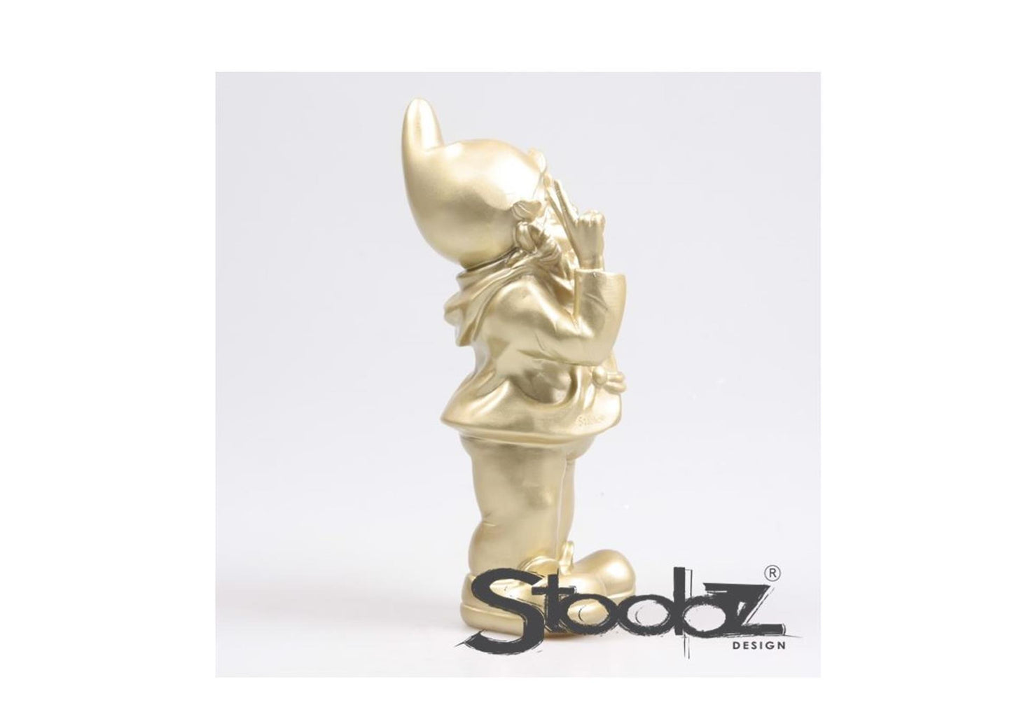 Stoobz Design Stoobz kabouter peace goud 13x11x31cm