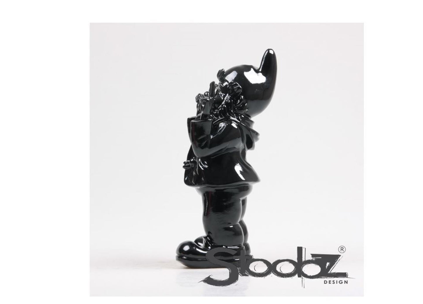Stoobz Design Stoobz kabouter peace zwart 13x11x31cm