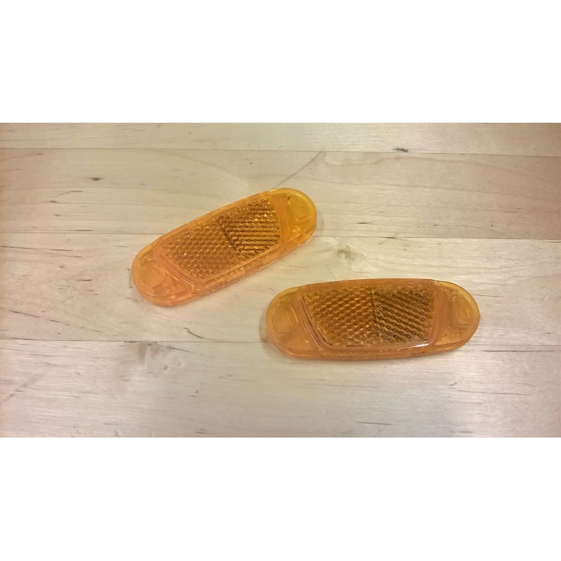 set of 2 orange spoke reflector