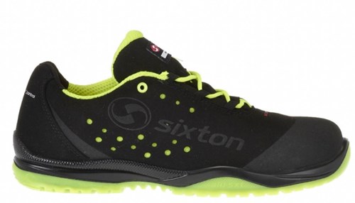 Sixton Peak 91328-01 cuban laag s1p | zwart geel | maat 39 - 00.091.010.39
