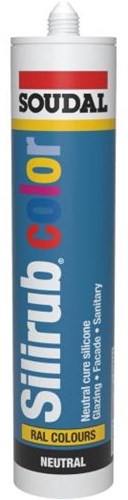 Soudal silirub color | siliconenkit | wit ral 9010 | 300 ml - 118401