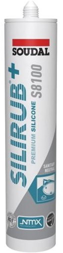 Soudal silirub+ s8100 neutraal | sanitairkit | transparant | 300 ml - 134449