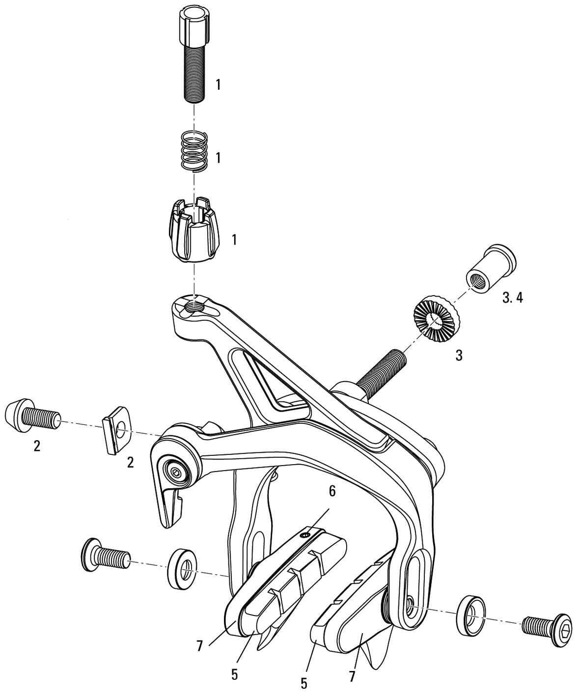 SRAM rennbremse force road brake force rear