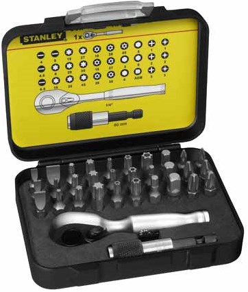 Stanley Handgereedschap bitset expert pro 1 4 - ratelsleutel (32 delig) - 1-13-904