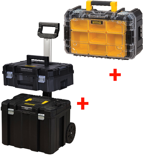 Stanley Koffers fmst1-80101 fatmax tstak opbergsysteem bonuspack 3-in-1 - fmst1-80101