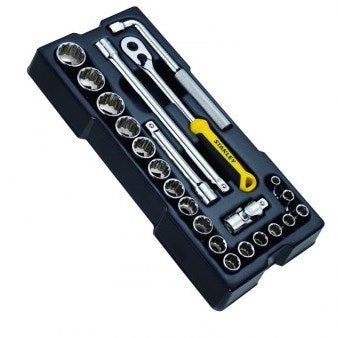 Stanley Handgereedschap Stanley transmodule doppenset ½” 12-kant 23-delig - stmt1-74726 - stmt1-74726