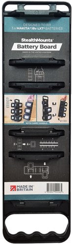 StealthMounts batterijbord voor makita lxt met handgreep | zwart - bd-mk18-h-1