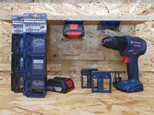 StealthMounts batterijhouders voor bosch 18v | zwart | 6 stuks - bm-bo18-6