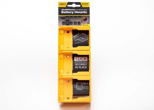 StealthMounts bm-dw20-ylw-6 accuhouder voor dewalt xr flexvolt | geel | 6-pack - bm-dw20-ylw-6