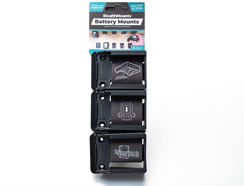 StealthMounts bm-mk12-blk-6 accuhouders voor makita 12v cxt | zwart | 6 stuks - bm-mk12-blk-6