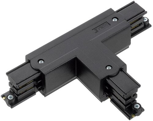 Enzo T-stuk rechts vast 90gr tbv. rail 3-fasen zwart - 5050065