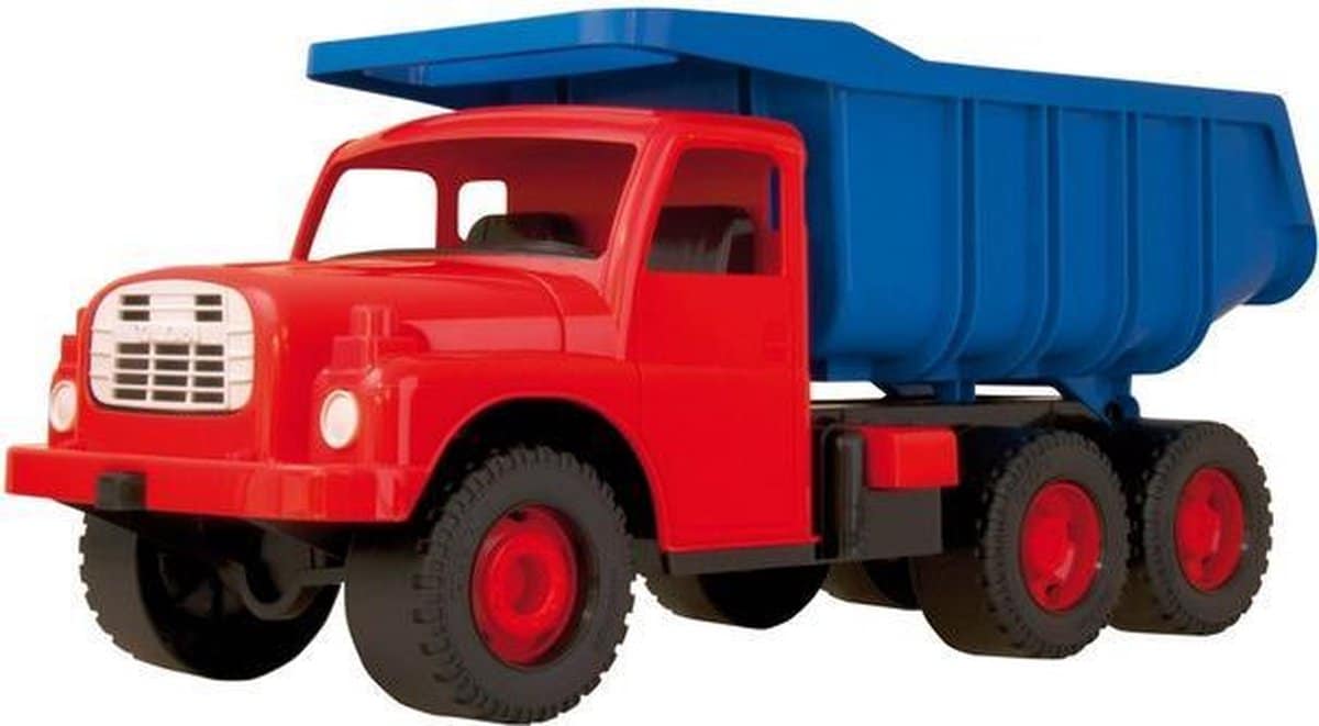 DinoToys Tatra stevige zand auto rood-blauw 70 cm