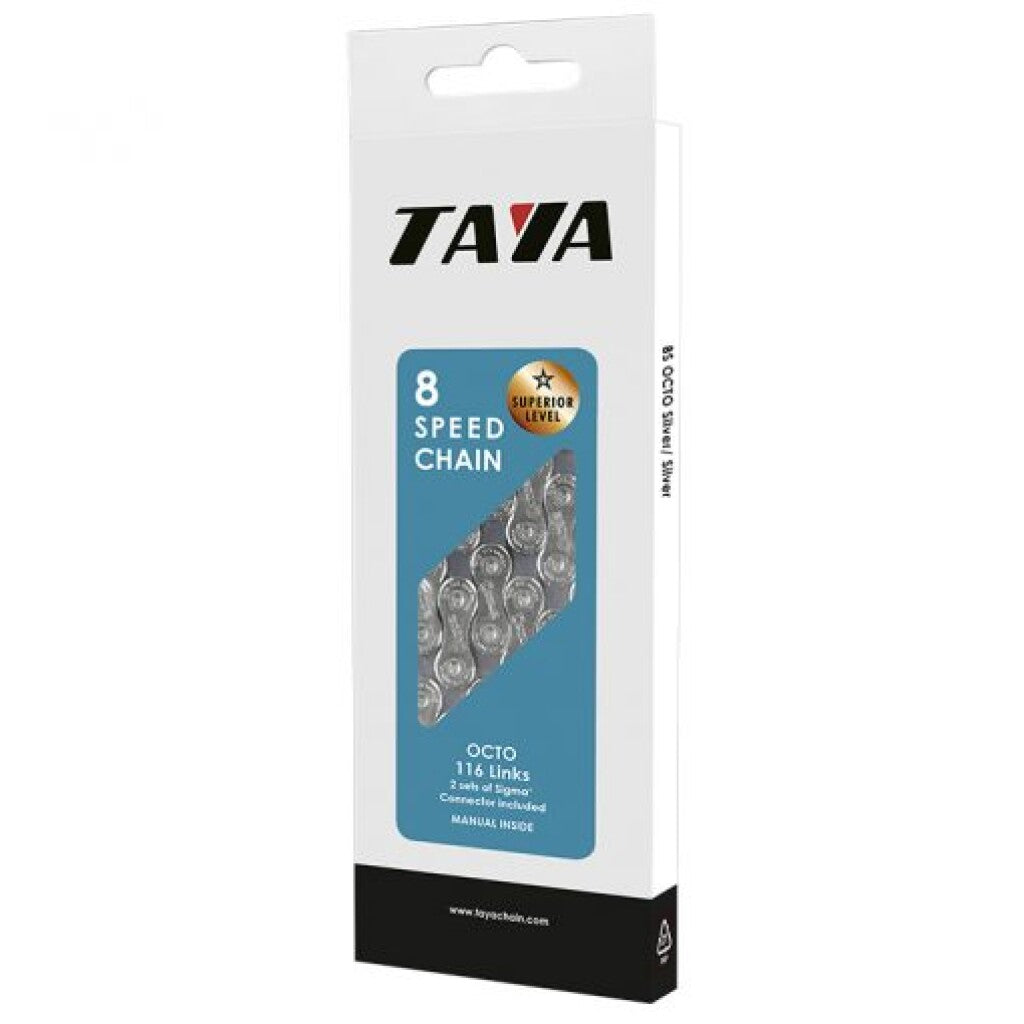Buzaglo Taya ketting octo 1 2x3 32x116, 7-8 speed, zilver