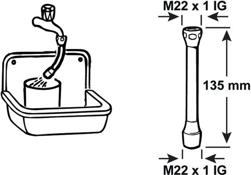 Cornat slang-straalregelaar m22vxm22v ch - tec307497
