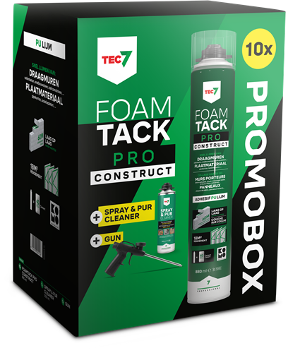 Tec7 combipack foamtack pro construct | 880 ml | 10x foamtack pro - 670996000