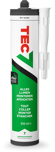 Tec7 patroon universele lijmkit 310ml wit - 535206000