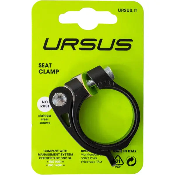 Ursus Zadelpenklem urban 38,1mm | snelspanner | zwart