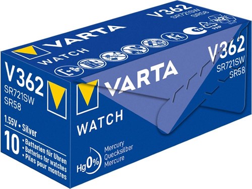 Varta 362 sr58 10 stuks in een doosje