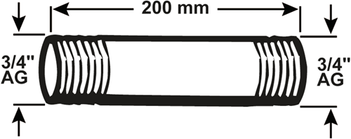 Cornat galva buisnippel mm 3 4 200mm (530) - vfb5303420