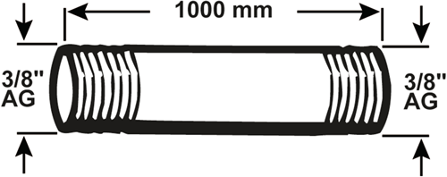 Cornat galva buis mm 3 8 1000mm (530) - vzs53038100
