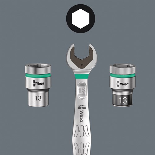 Wera 8767 a hf torx® zyklop bit dop-combinatie met 1 4 aandrijving met vasthoudfunctie , tx 40 x 28 mm - 1 stuk(s) - 05003371001