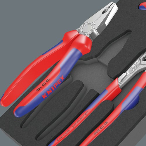 Wera 9780 schuimrubberen inzetstuk met knipex tangen set 1, 3-delig - 05150180001