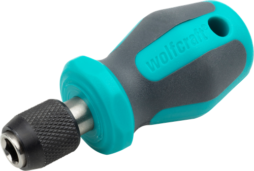 Wolfcraft handschroevendraaier | met bitopname | kort | 76 mm | 1 stuk - 1239000