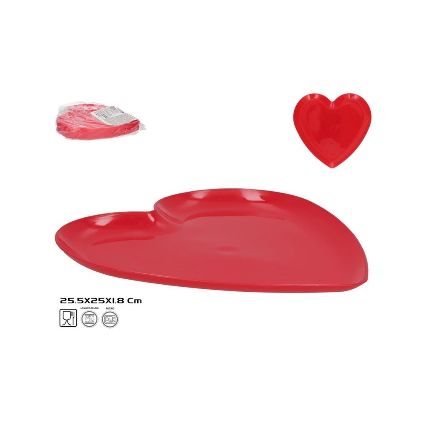 Tray hart 25,5x25x1,8 cm