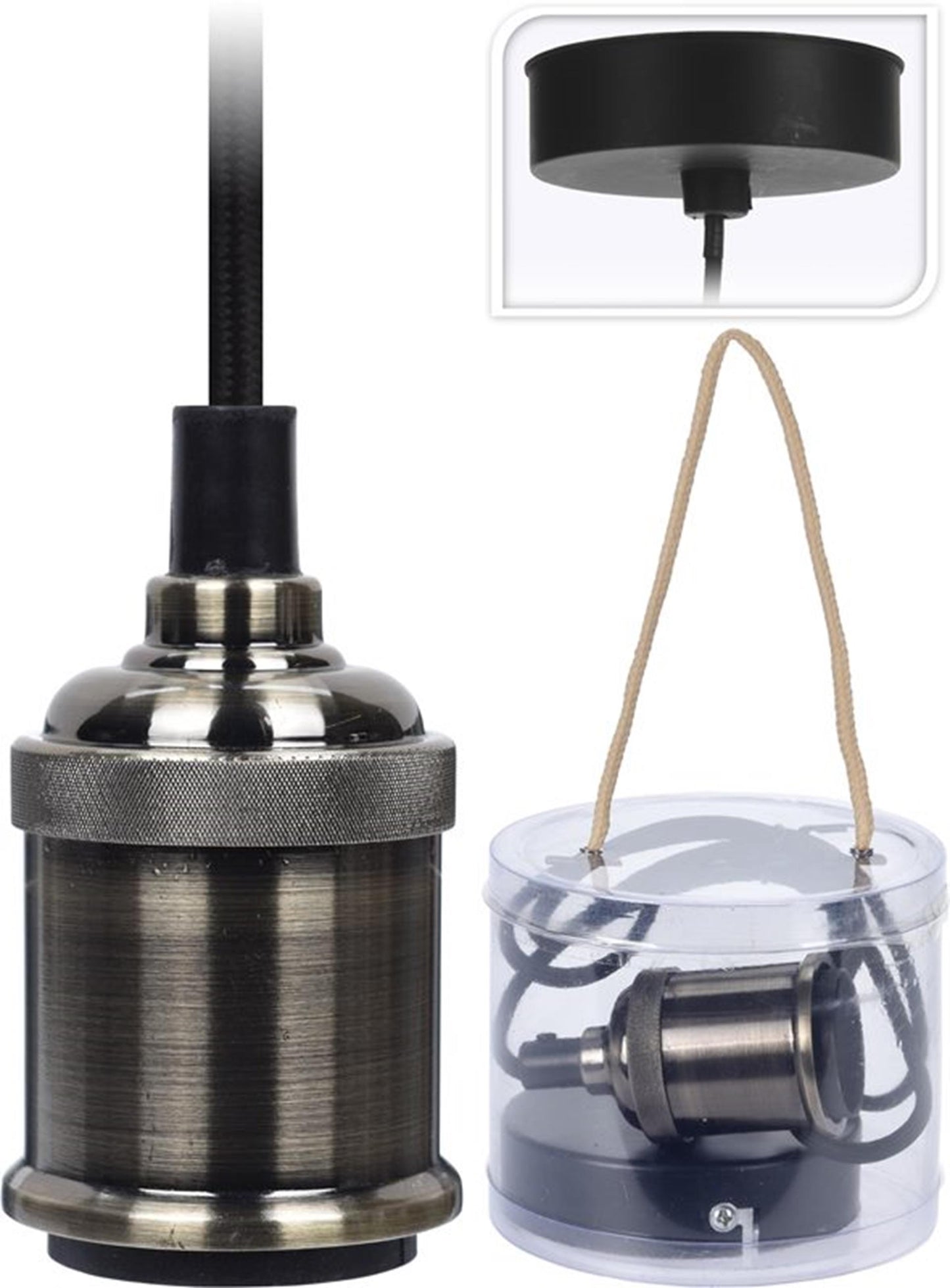 Home Styling Hanglamp houder fitting 8cm platinum