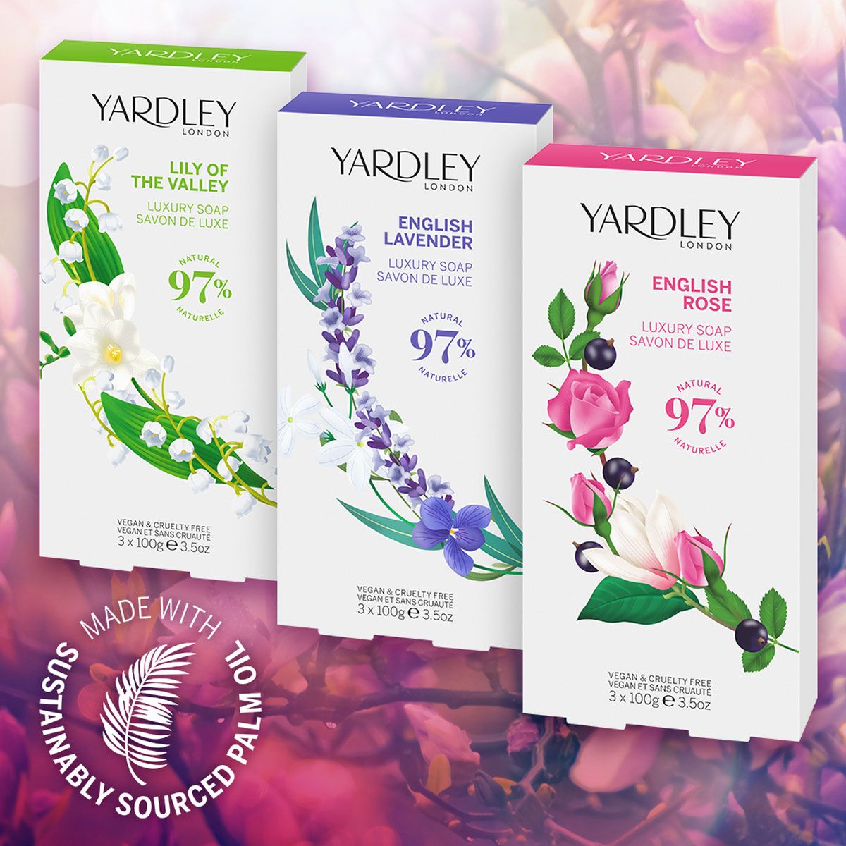Yardley London english lavender zeep 3x100gr.