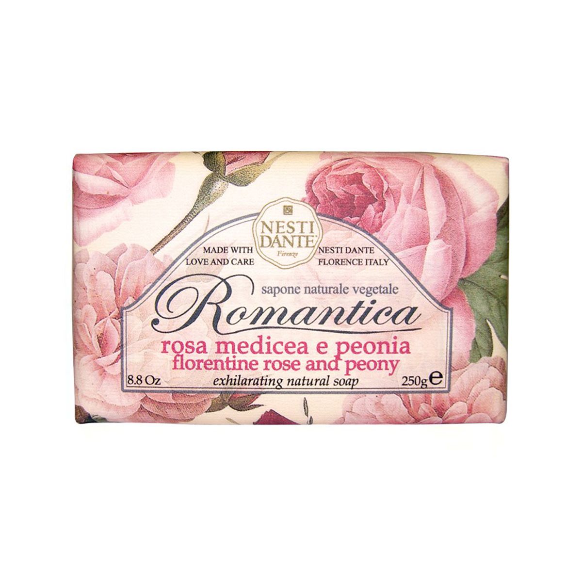 Nesti Dante romantica rose peony zeep 250gr.