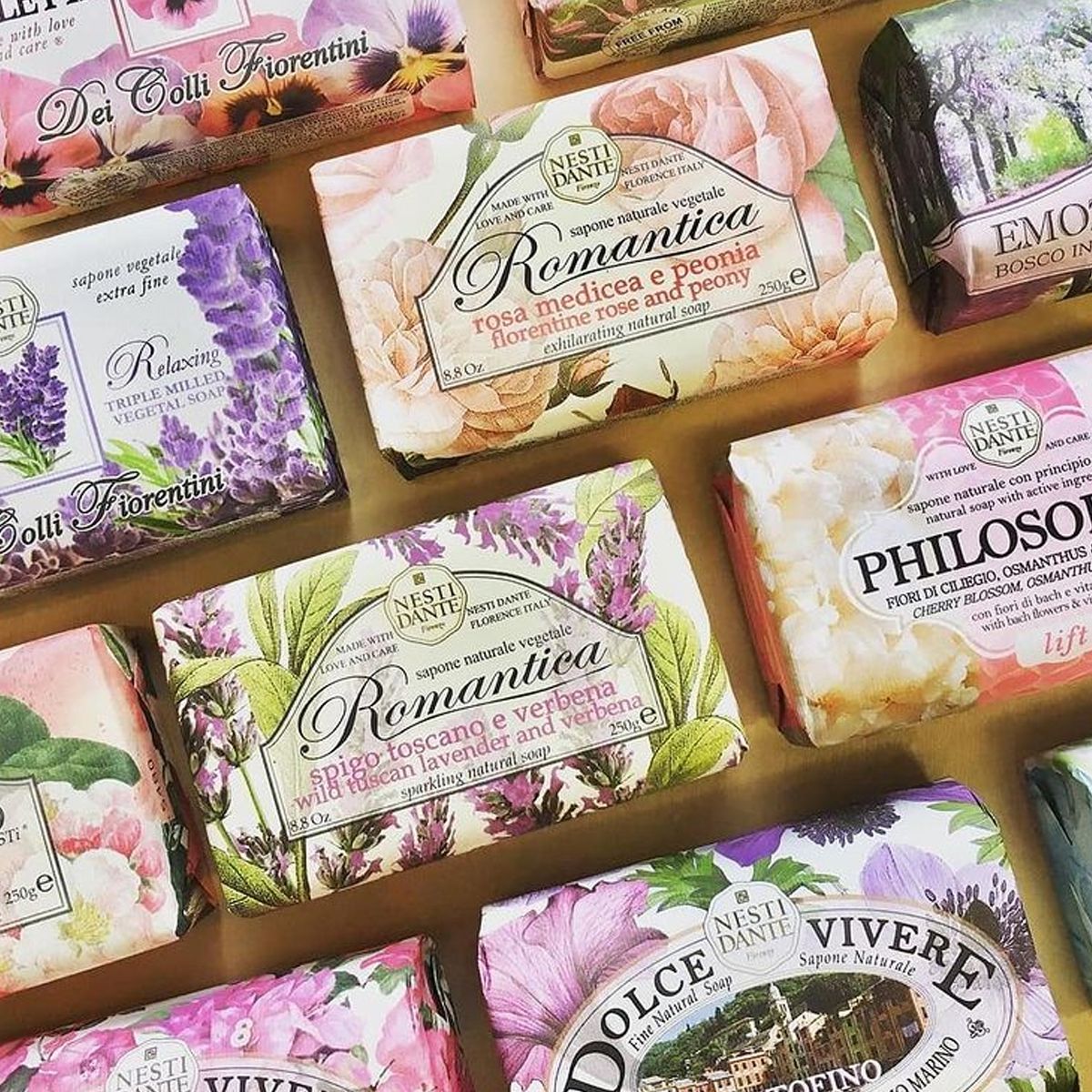 Nesti Dante romantica wild tuscan lavender verbena zeep 250gr.