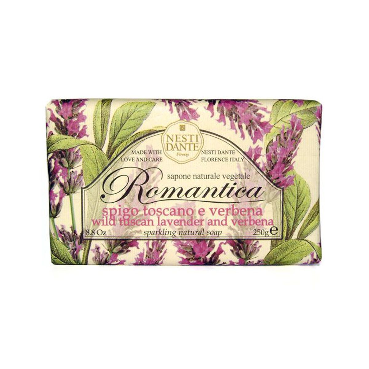 Nesti Dante romantica wild tuscan lavender verbena zeep 250gr.