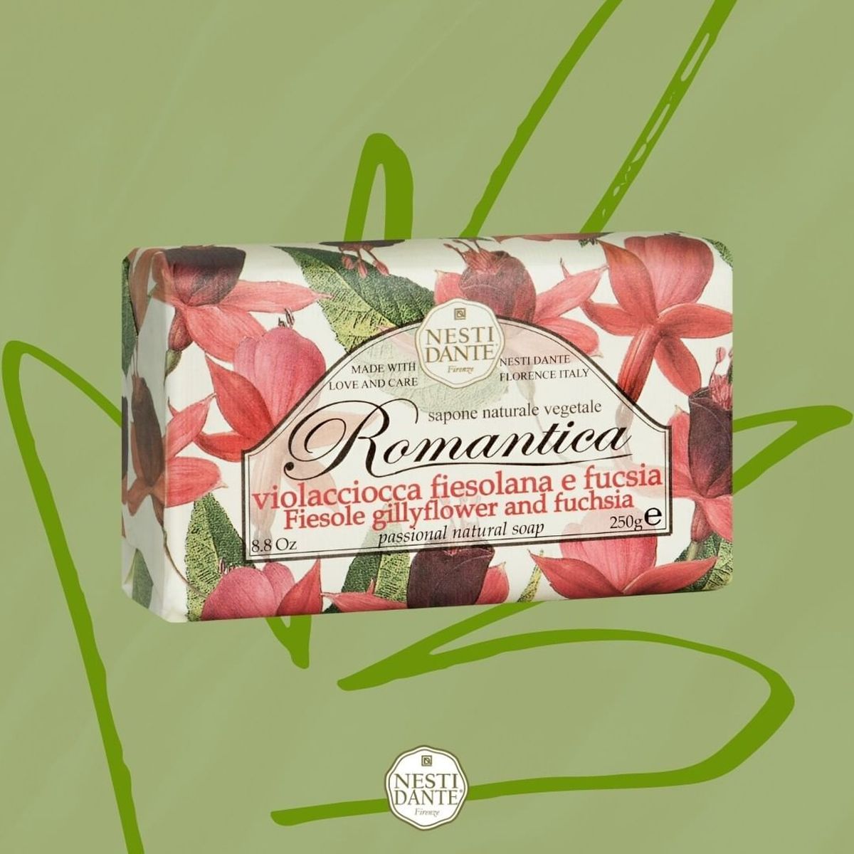 Nesti Dante romantica fiesole gillyflower fucsia zeep 250gr.