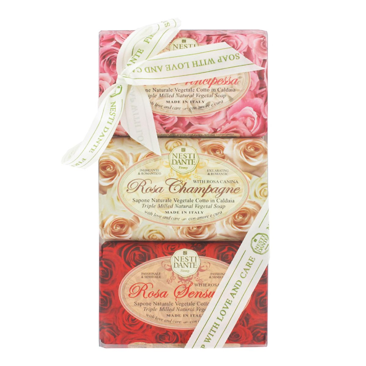 Nesti Dante geschenkset zeep rosa 3x150gr.
